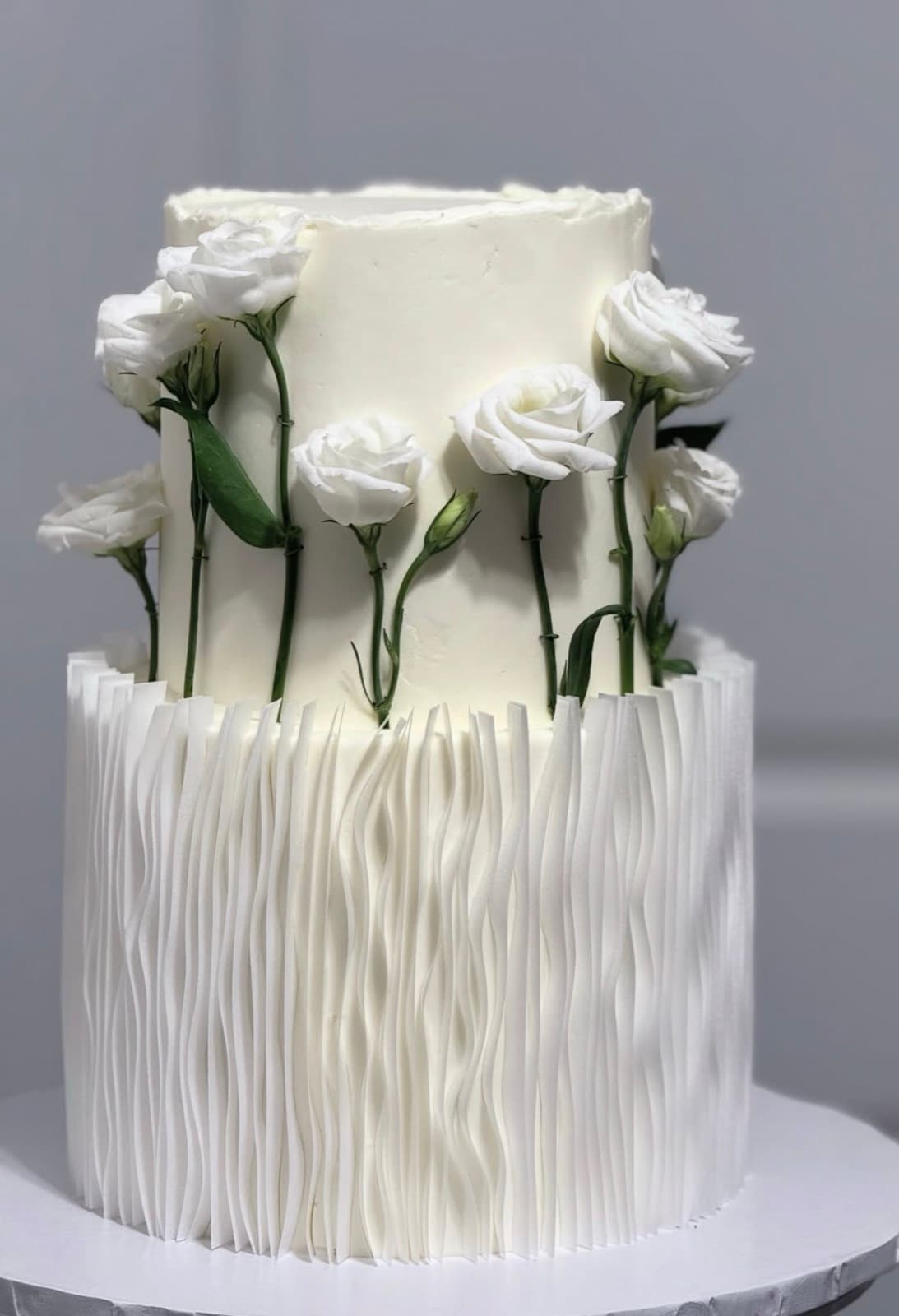 Pastel de boda Elegancia Blanca — Art&Cake Toronto